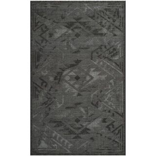 Safavieh Palazzo Black/ Grey Over dyed Chenille Rug (5 X 8)