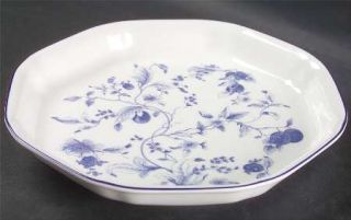 Wedgwood Blue Plum 9 Octagonal Dish, Fine China Dinnerware   Blue Plums,Flowers