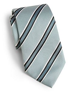 Armani Collezioni Diagonal Stripe Shadow Silk Tie