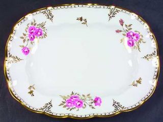 Royal Crown Derby Royal Pinxton Roses 12 Oval Serving Platter, Fine China Dinne