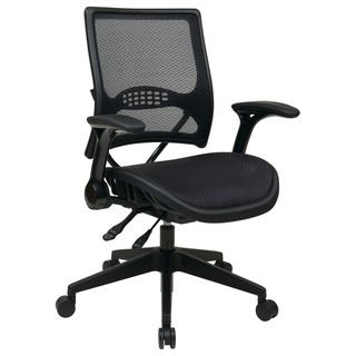 Office Star Products Space 67 Series Chair (Black Weight capacity 250 pounds Dimensions 43 inches high x 27.25 inches wide x 25.55 inches deep Seat size 20 inches wide x 20 inches deep Back size 19 inches wide x 19.5 inches high Seat height 23.5 inch