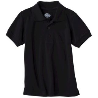 Dickies Boys School Uniform Short Sleeve Pique Polo   Black 10/12