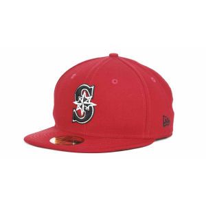 Seattle Mariners New Era MLB Red BW 59FIFTY Cap