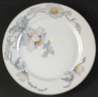 Kongo Monmouth Bread & Butter Plate, Fine China Dinnerware   Pink & Purple Flowe