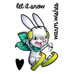 Some Odd Girl 2 X3 Clear Stamp Set  Snow Bunny