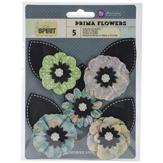 Free Spirit Flowers paper Bell Bottoms 3 W/leaf 5/pkg