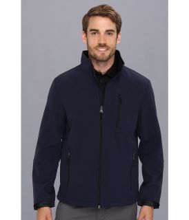 Calvin Klein Soft Shell Zip Front Mens Coat (Navy)