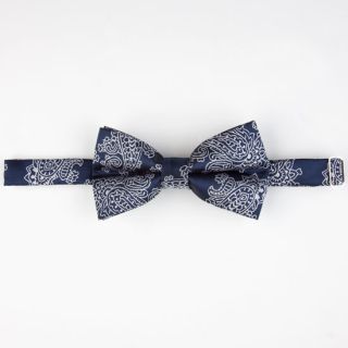 Paisley Bow Tie Blue/White One Size For Men 223096273