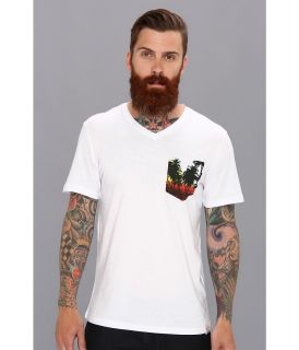 Fresh Brand Cotton Chest Printed Tee FS14648 Mens T Shirt (White)