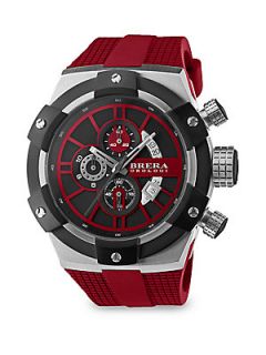 Brera Orologi Supersportivo Chronograph Watch   Stainless Steel Red