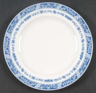 Pfaltzgraff Blue Organdy Salad Plate, Fine China Dinnerware   Bone China,Blue Fl