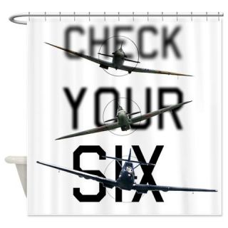  Check Your Six Shower Curtain  Use code FREECART at Checkout