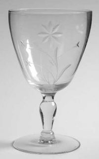 Glastonbury   Lotus Cynthia Water Goblet   Cut, Stem 42