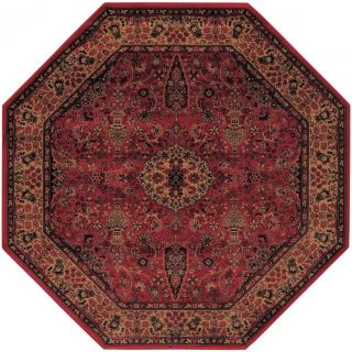 Everest Ardebil/ Crimson Power loomed Area Rug (311 Octagon) (CrimsonSecondary colors Black, Deep Camel, SagePattern FloralTip We recommend the use of a non skid pad to keep the rug in place on smooth surfaces.All rug sizes are approximate. Due to the 
