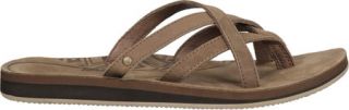 Womens Teva Olowahu Leather   Bison Casual Shoes