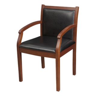 Regency Regent Wood and Leather Guest Side Chair 9875L Finish Cherry