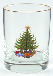 Moderne Old Fashioned Christmas Tree Glassware Double Old Fashioned, Fine China