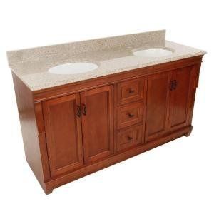 Foremost NACABG6122D Naples 61 Vanity with Double Bowls & Granite Top