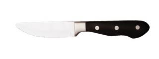 World Tableware 10 in Steak Knife w/ Metal Tang & Plastic Handle, Black, Deluxe Chop House
