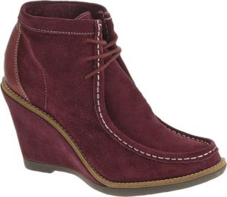 Womens Hush Puppies Cignet Wedge Wallaby Boot   Plum Suede Boots