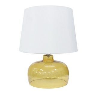 Integrity 20 inch Yellow Opal Glass Table Lamp (YellowMaterials GlassDimensions 20 inches high x 9 inches wide x 10 inches deep )