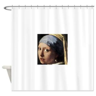  Girl With a Pearl Earring (detail) Shower Curtain  Use code FREECART at Checkout