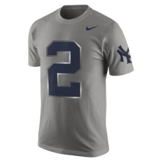Nike #2 (MLB Yankees/Derek Jeter) Mens T Shirt   Grey Heather