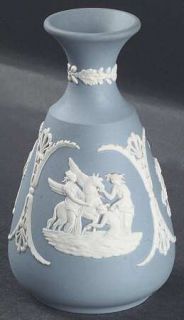 Wedgwood Cream Color On Lavender Jasperware Cameo Bud Vase, Fine China Dinnerwar