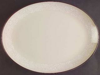 Gorham Bridal Bouquet 13 Oval Serving Platter, Fine China Dinnerware   White Fl