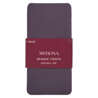 Merona Control Top Opaque Womens Tights   Plum 1X
