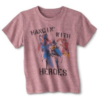 DC Comics Infant Toddler Boys Short Sleeve Superhero Tee   Vintage Red 12 M