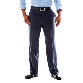 Stafford Travel Flat Front Trousers   Big and Tall, Navy Shark, Mens