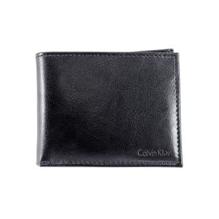 Calvin Klein Mens Black Bifold Leather Wallet