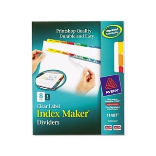 Avery Index Maker White Dividers With Multicolor Tabs (pack Of 8)