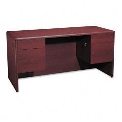 Hon 10700 Mahogany Waterfall edge Credenza With Pedestal (High Pressure Laminate; Width 60 inches.)