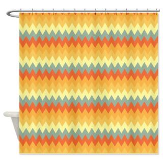  Geo Zag Yellow Shower Curtain  Use code FREECART at Checkout