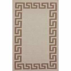 Nuloom Handmade Flatweave Greek Key Natural Wool Rug (5 X 8) (BeigeStyle ContemporaryPattern AbstractTip We recommend the use of a non skid pad to keep the rug in place on smooth surfaces.All rug sizes are approximate. Due to the difference of monitor 