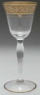 Glastonbury   Lotus Rambler Rose 35 Gold Wine Glass   Stem #35, Non Optic,Gold E