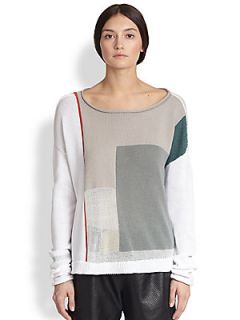Tess Giberson Intarsia Sweater   White