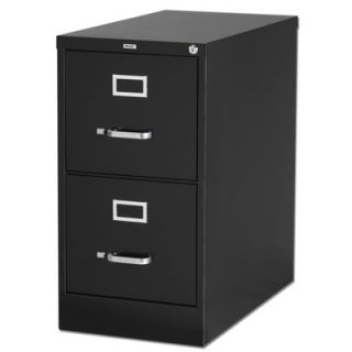 Lorell Deep 2 Drawer Vertical Files, Black LLR60194 Finish Light Gray