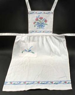 Lenox China Poppies On Blue (For The Blue) Cloth Kitchen Apron, Fine China Dinne