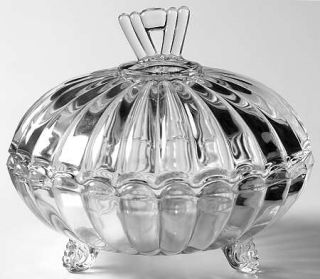 Heisey Crystolite (Pressed & Thin Blown) Candy Dish with Lid   #1503/5003, Stemw