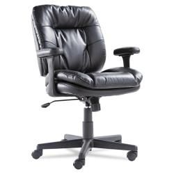 Oif Black Swivel/tilt Leather Task Chair (BlackSwivel/tilt task chairWeight capacity 250 poundsSeat and back cushioned with soft touch leatherMaterials Soft touch leatherDimensions 40 inches high x 26.375 inches wide x 25.375 inches deepModel No ST481
