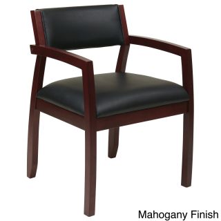 Office Star Products Napa Guest Chair (Black Finish Maple, mahogany, espresso, cherry Weight capacity 250 pounds Dimensions 31 inches high x 22.5 inches wide x 22 inches deep Seat size 22 inches wide x 18.5 inches deep x 3 inches tall Back size 20 in