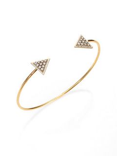 Zoe Chicco Diamond & 14K Yellow Gold Triangle Cuff Bracelet   Gold