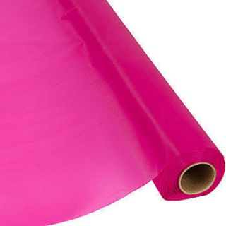 Hot Pink Plastic Table Roll