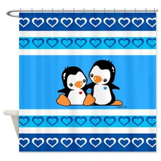  I Love Penguins Shower Curtain  Use code FREECART at Checkout