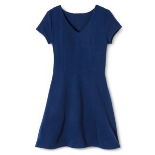 Merona Womens Textured Knit Dress   Waterloo Blue   XXL