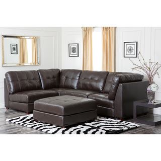 Sonoma Brown Top Grain Leather Modular Sectional Sofa