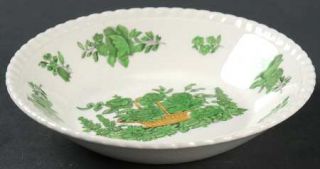 Spode Green Basket (Earthenware) Fruit/Dessert (Sauce) Bowl, Fine China Dinnerwa
